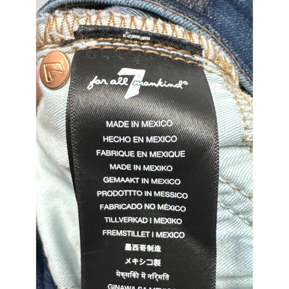 7 For All Mankind Men's Paxtyn Slim Straight Blue Denim Jeans - Size 34x29.5 - Picture 4 of 9